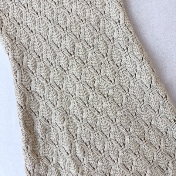 Cynthia Rowley Beige Angora Wool Blend Cowl Neck Cable Knit Sweater Dress XS - Picture 5 of 13